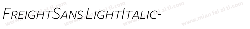 FreightSans LightItalic字体转换